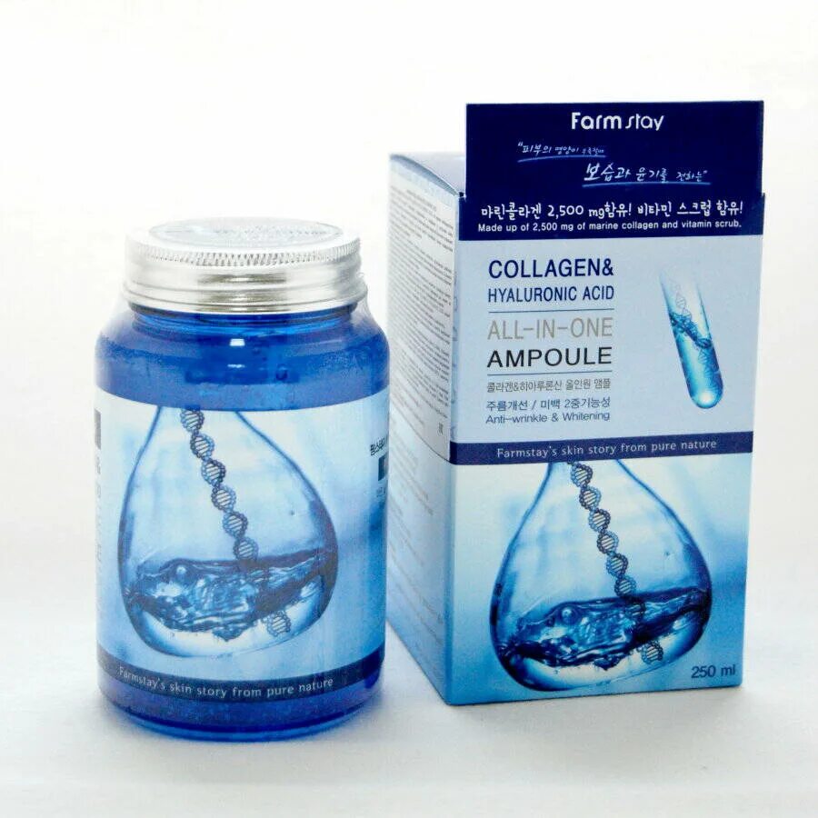 Farm stay collagen & hyaluronic acid all-in one ampoule (250ml). Farm stay, сыворотка для лица с коллагеном collagen & hyaluronic acid all-in-one ampoule, 250 мл. Увлажняющая сыворотка с коллагеном, 250мл, farmstay. Ампульная сыворотка с коллагеном farmstay collagen hyaluronic acid ampoule, 250 ml. Farm stay collagen hyaluronic acid all-in-one ampoule.
