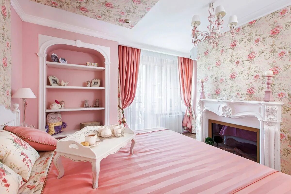 В розовой стране 540000. Спальня в розовом цвете. Спальня в розовом стиле. Спальня в розовых тонах. Розовый интерьер.