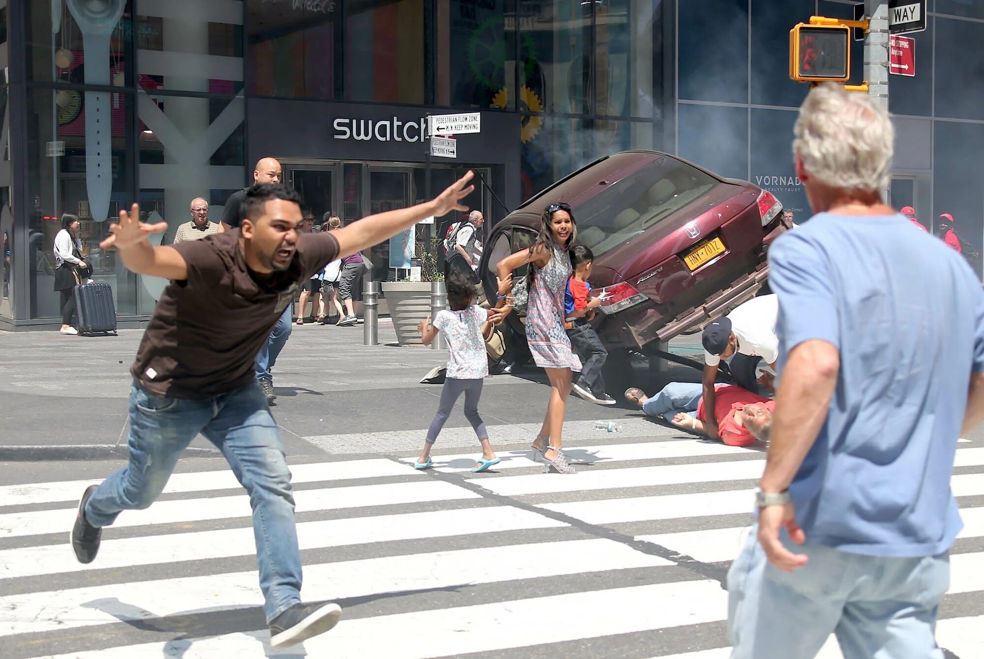 People crash