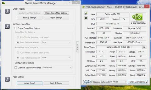 Диспетчер nvidia