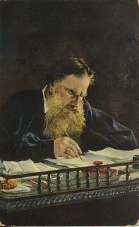 Пишущий толстой