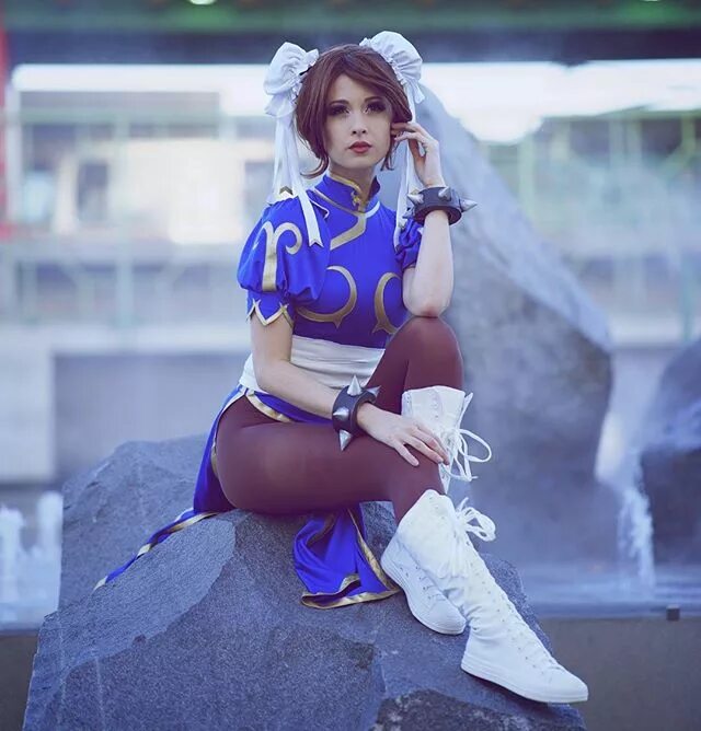 Cosplay chun. Chun li Cosplay. Косплей стритфайтер Чун ли. Чан ли косплей. Ибуки стритфайтер косплей.