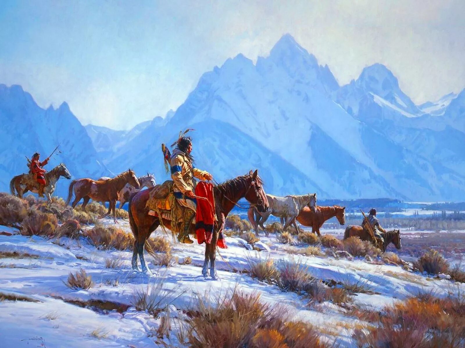 Художник-ковбой Martin Grelle. Индейцы на западе канады 5 букв