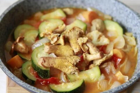 Рецепт овощи с грибами в духовке