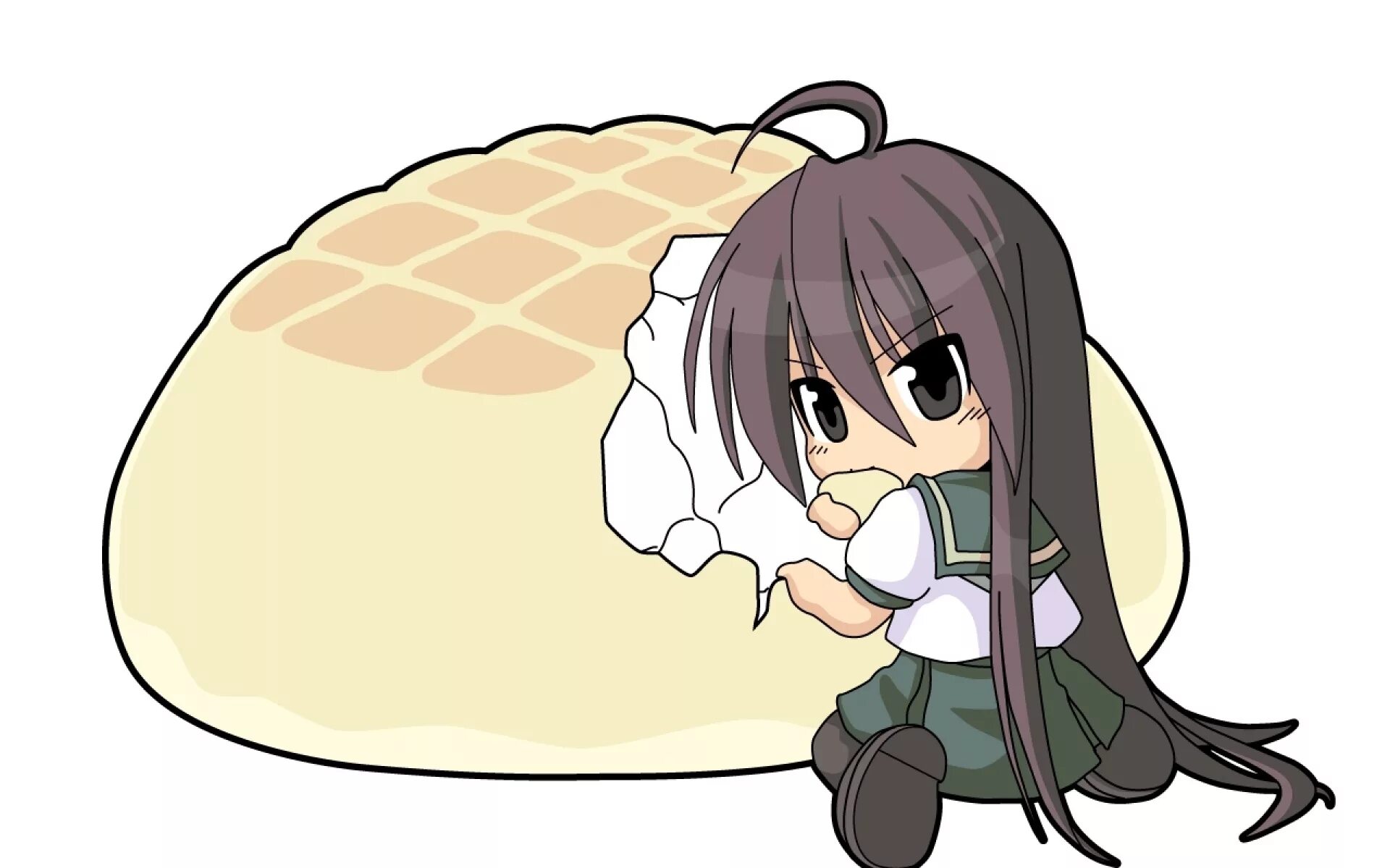 Девушка хлебушек. Yoshiko hanabatake. Девушка ест хлеб. Булки девушек. Жрет хлеб.