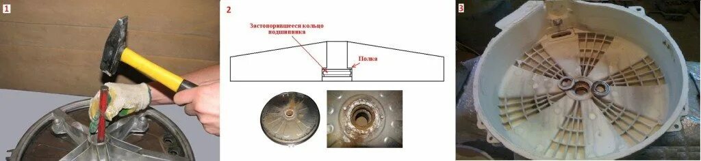 Как поменять подшипник на барабане машинка