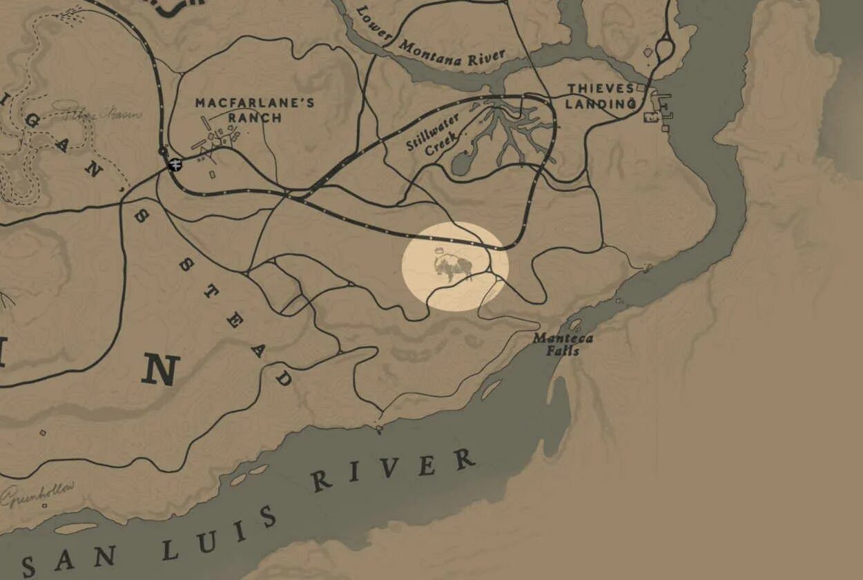 Карта легендарных рыб в РДР 2. Легендарный Бизон в РДР 2 на карте. Rdr 2 Татанка. Бизон Татанка РДР 2 на карте.