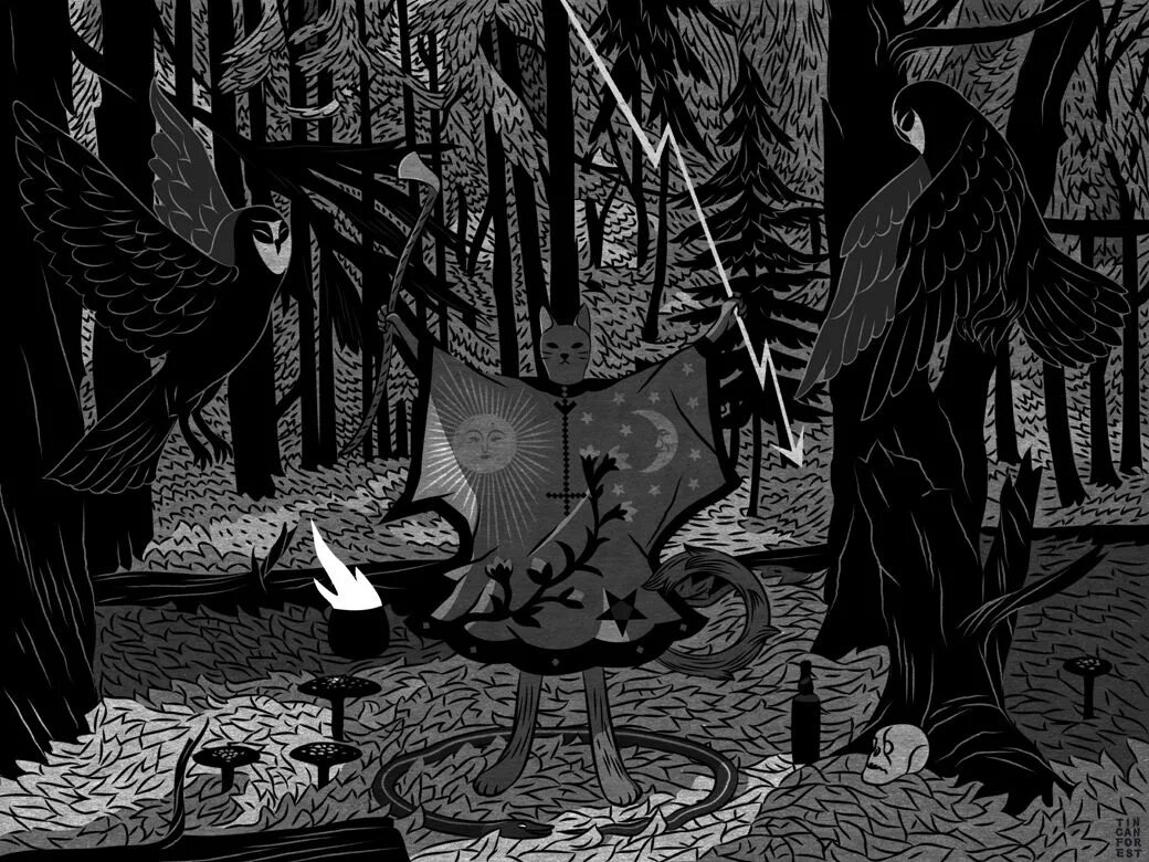 Tin can Forest Шевчук колек. Оккультисты иллюстрации. Демонический мир tin can Forest. Tin can иллюстрации. Сказка тин