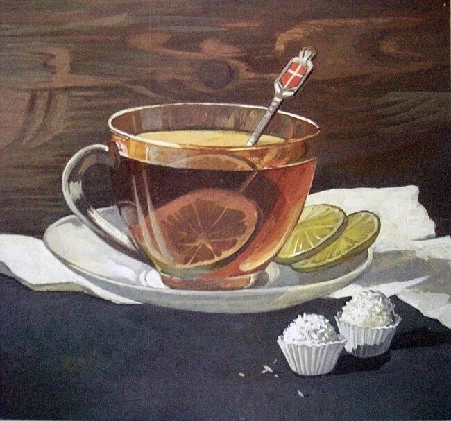 Натюрморт с чашкой чая. Чайный натюрморт. Натюрморт с чаем. Натюрморт с чашкой чая живопись. В накладку пить чай