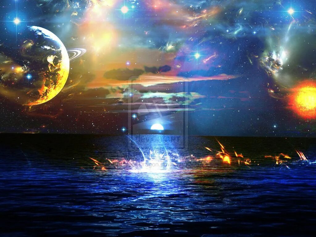 Синий пейзаж. Dream worlds. Мир мечты. Мир мечтаний. Светлая дорога к счастью.
