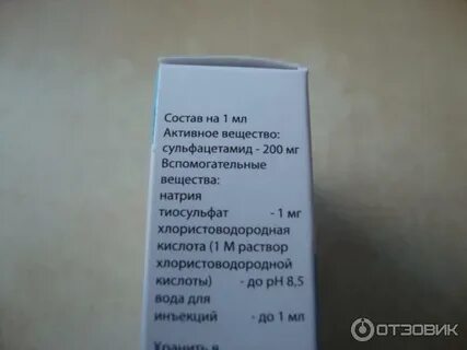 Альбуцид срок годности после