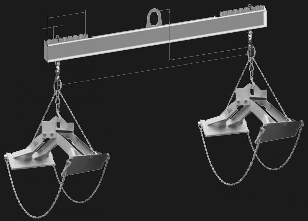 Захват для бетонных плит ЗЖБП. Захват для ЖБИ плит 2т. Траверса с захватами для беспетлевых плит. Траверса линейная для пустотных плит. Захват для плит