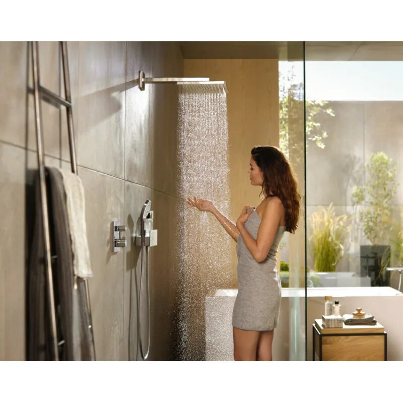 Как открыть душевую. Hansgrohe Fixfit Porter 26456400. 26238000 Hansgrohe. Hansgrohe Raindance e 26238000.