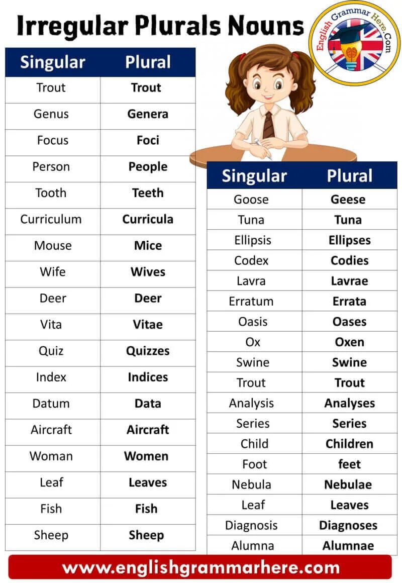 Irregular plurals. Singular nouns в английском языке. irregular plurals список. irregular plurals в английском языке. singular and plural nouns.