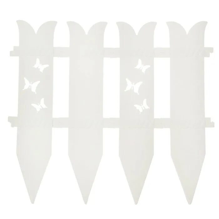 Забор бабочка. Заборчик бабочка. Забор декоративный 3,5м (5секций) зб001. Пласт "бабочка" (58*29см) 301/4шт т-с. Украшение забора на даче.