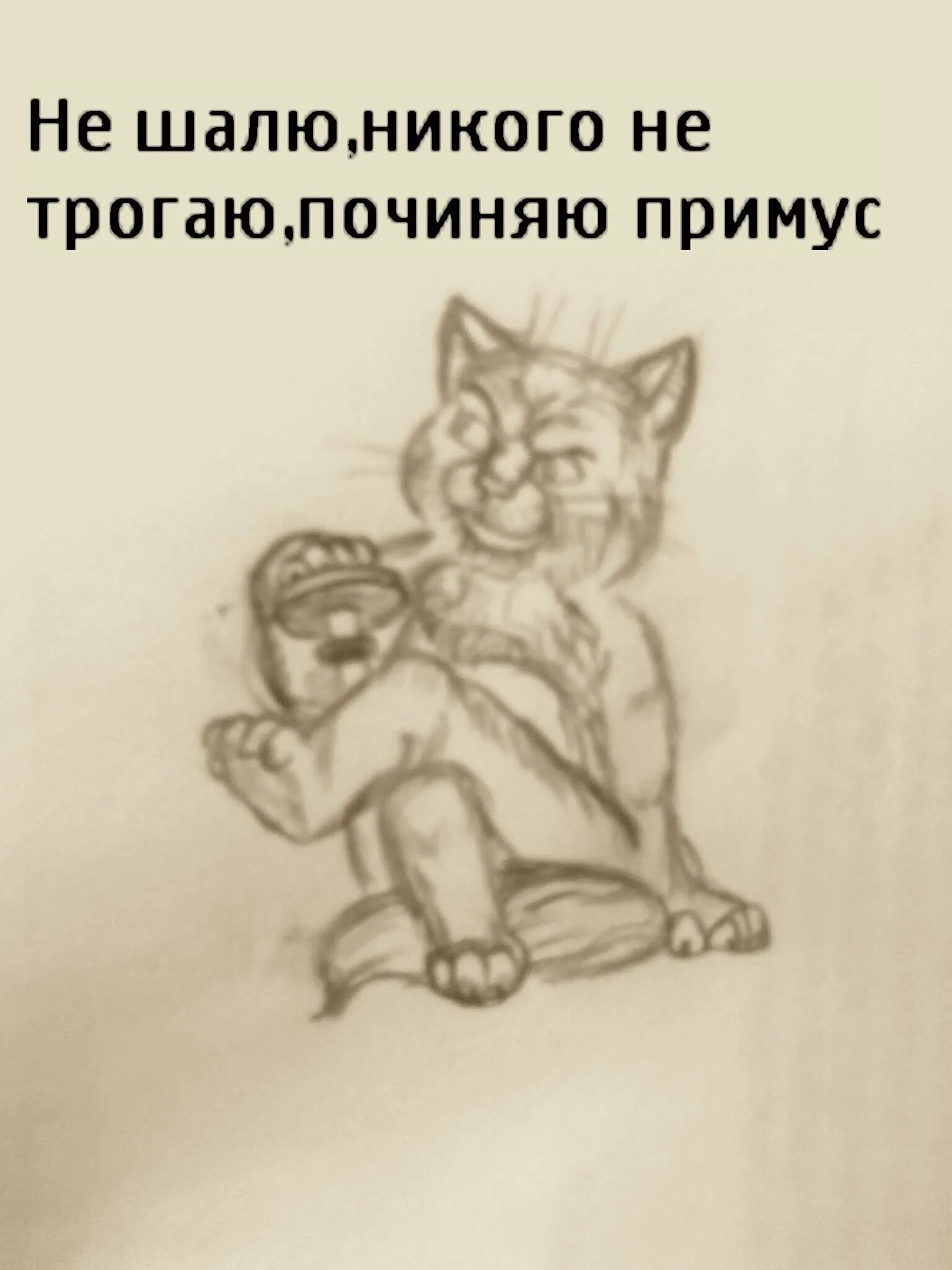 Никого не трогаю починяю. Сижу никого не трогаю починяю примус. кот бегемот не шалю никого не трогаю починяю примус. не шалю никого не трогаю починяю примус цитата.