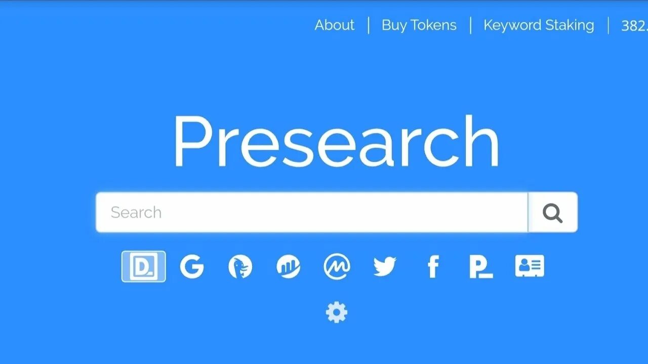Ge search. Presearch logo.