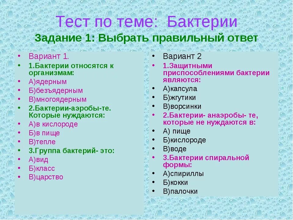 Биология контрольная работа вирусы. Тест по биологии бактерии. Вопросы про бактерии. Задачи по теме бактерии. Бактерии 5 класс.