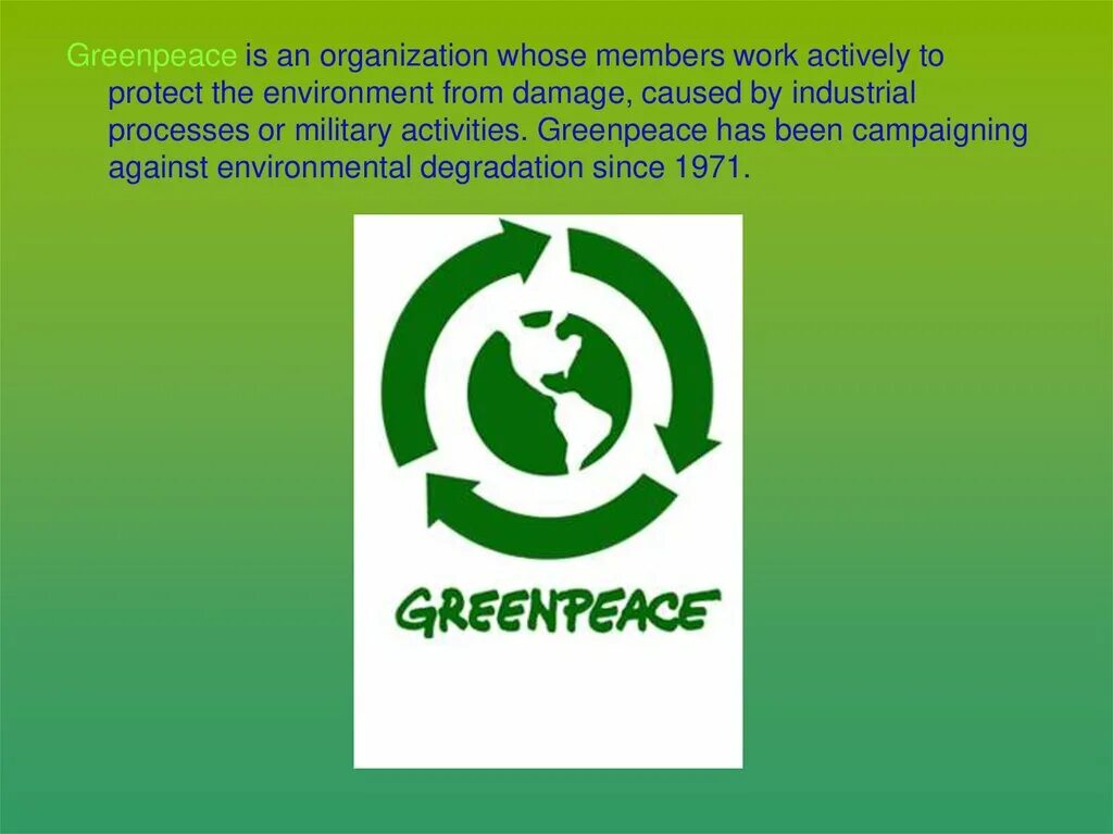 Greenpeace organization