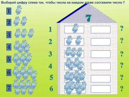 Состав числа 6 из двух меньших