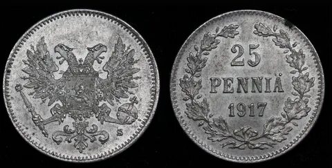 25 пенни 1917 год "S" (без короны) .