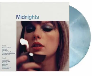 Taylor Swift - Midnights Limited Edition Moonstone Blue Marbled Vinyl LP kr...