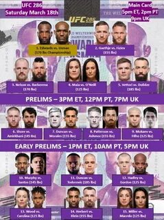 Расписание ufc на 2023