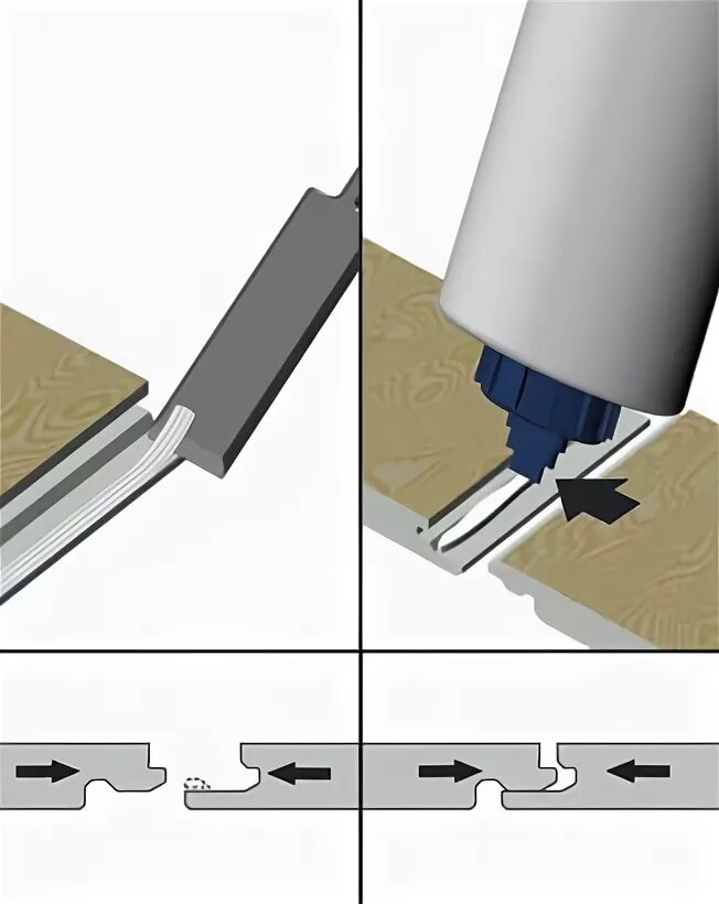 Срезать замки на ламинате. Восстановление замка ламината. Клеевой ламинат с соединением шип -ПАЗ Й. Клеевой ламинат на основе ДСП С соединением шип -ПАЗ Й.