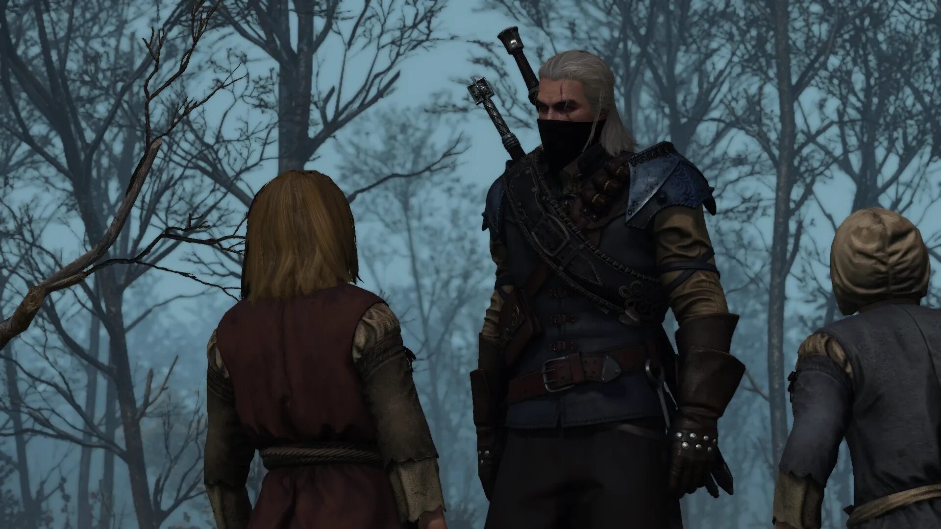 Ведьмак 3 меч голод и предательство. Ведьмак 3 маски. the witcher 3 witch hunters. ведьмак страгген соловей. соловей ведьмак бандит.
