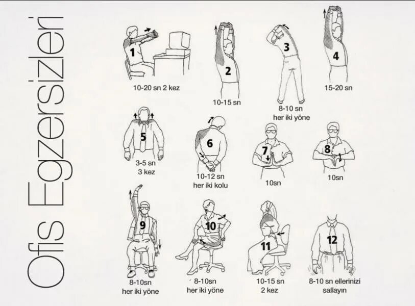 Зарядка для офисных работников. Гимнастика для спины при сидячей работе. Офисная зарядка для спины. Разминка для шеи. Упражнения для шеи при сидячей работе.