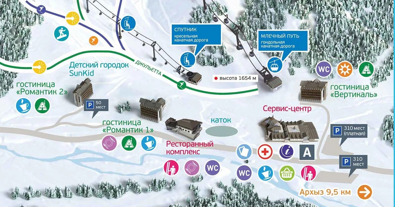 Архыз горнолыжный курорт гостиницы рядом с подъемником