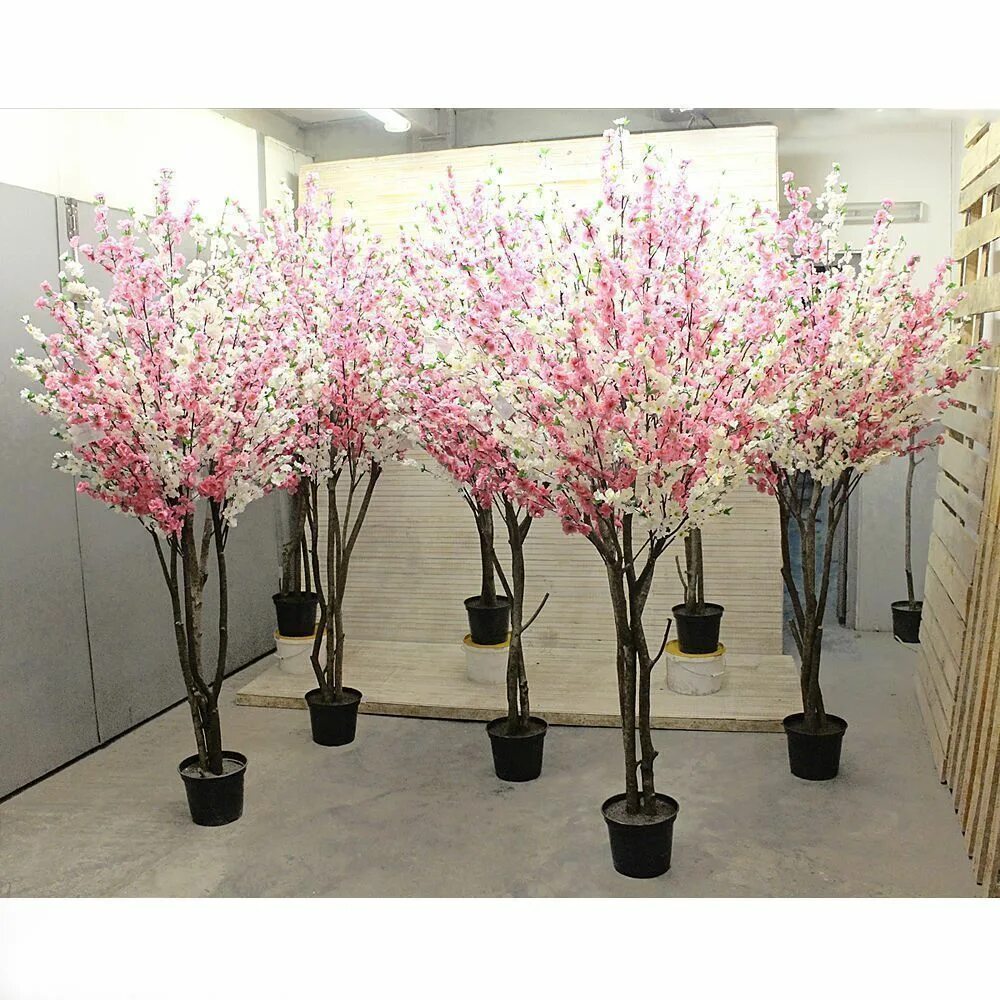 Искусственное дерево Сакура. Искусственное розовое дерево. Искусственная Сакура в горшке. Искусственное дерево для интерьера розовые.