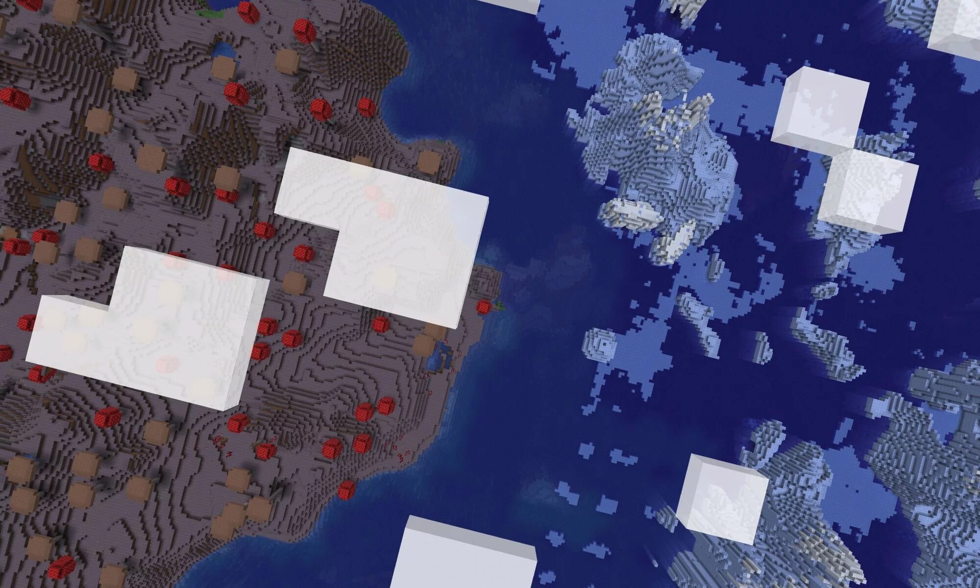 Мушрум майнкрафт. Minecraft грибной остров. Айсберг в МАЙНКРАФТЕ. Карта сида майн