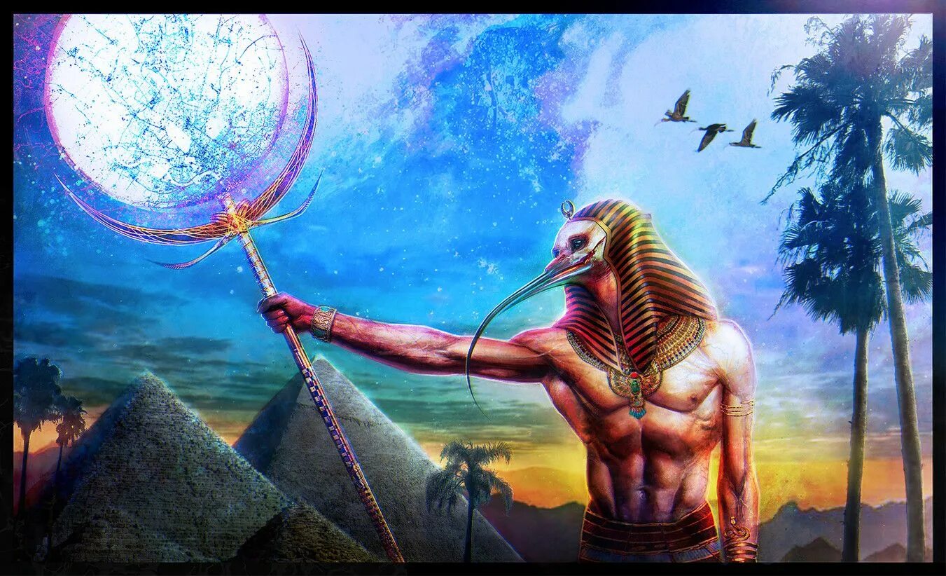 Taming the sun goddess. Джехути Бог арт. Thoth Egyptian God. Бог солнца. Древний Египет фэнтези.