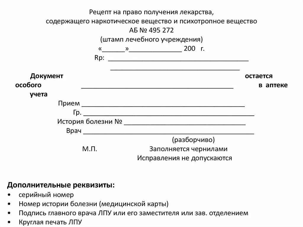 Получение рецепта на лекарства