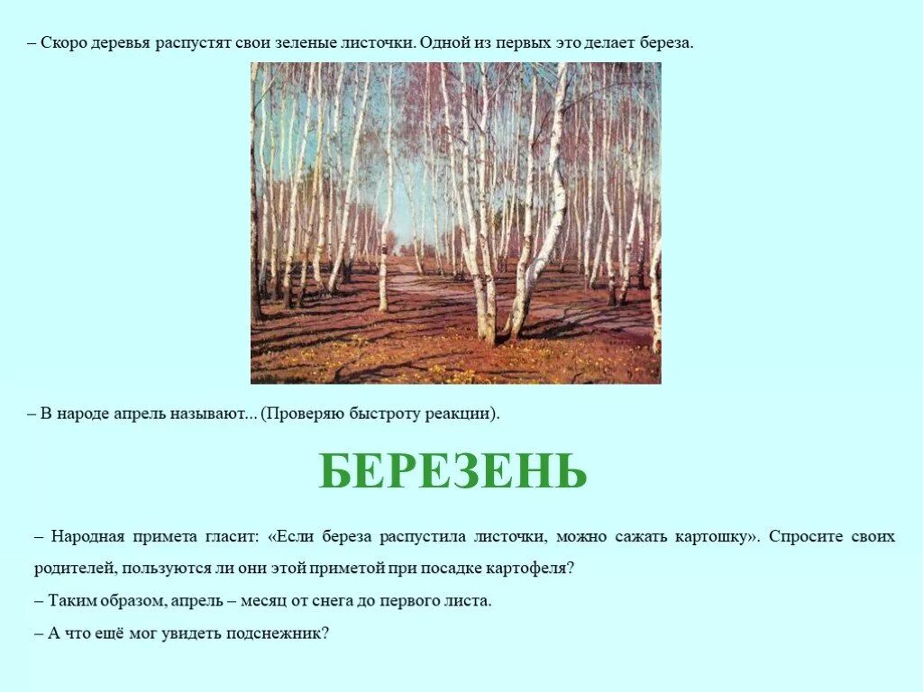 Почему в апреле. Презентация апрель. Береза в апреле. Апрель называли березень. Почему апрель в народе называют березень.