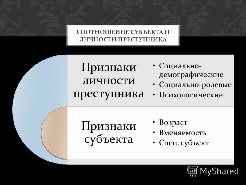 Личность является субъектом. Соотношение субъекта и личности преступника.