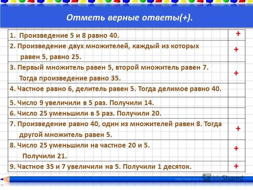 Чему равно произведение 5 7