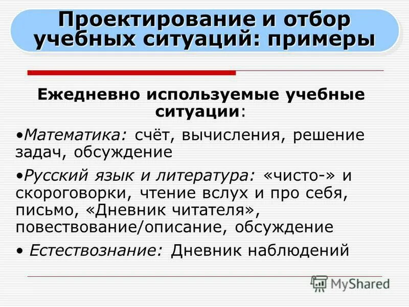 Знаковые ситуации примеры. Учебные ситуации примеры.