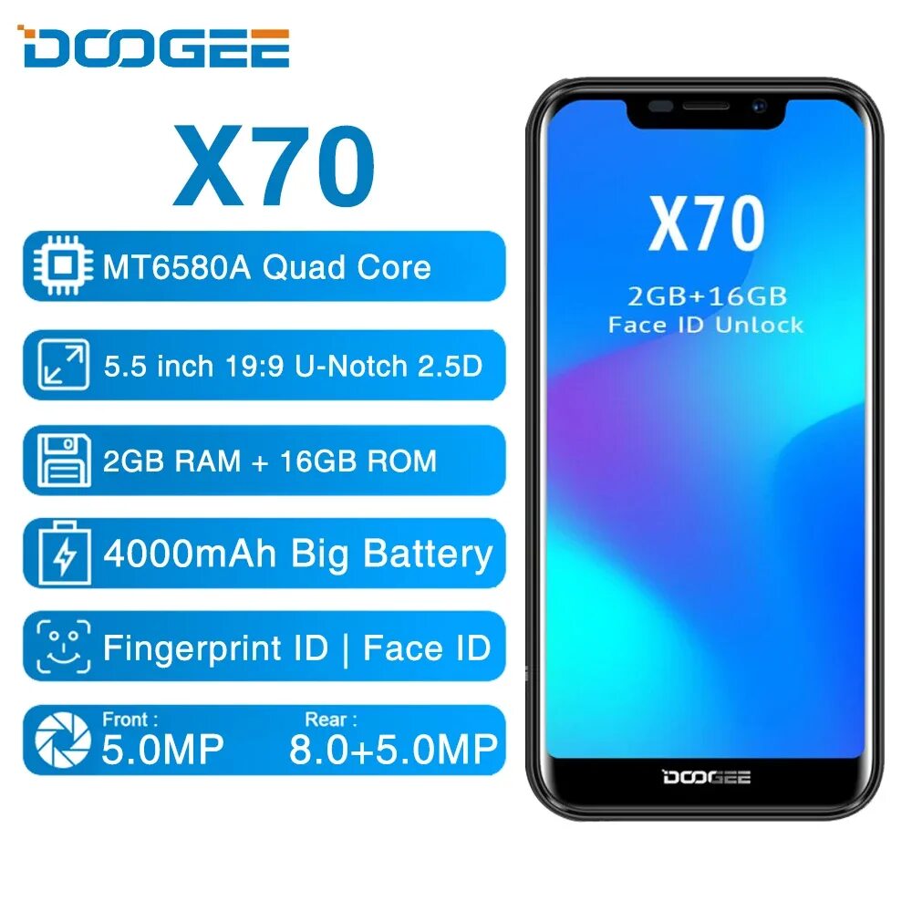 Какие смартфоны на mediatek. Doogee x70 16 гб. mtk6580. mediatek mt6580. характеристики смартфона doogee x70.
