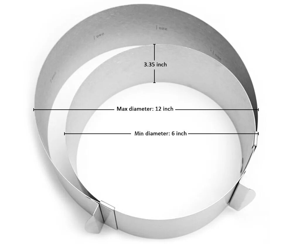 Форма для торта "Cake Ring" регулируемая 16-30см.. Форма кольцо для выпечки с регулируемым диаметром 16 30 высота 12см. Диаметр формы для выпечки. Диаметр формы для торта.