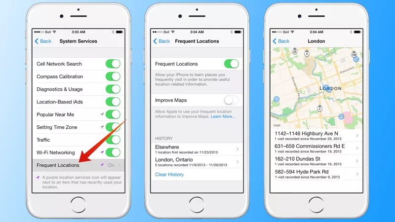 Карта где был телефон. История геолокации на айфоне. Перемещение айфона на карте. Места геолокации в айфоне. Геолокация в айфоне на карте.