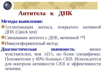 Антитела к 2 днк