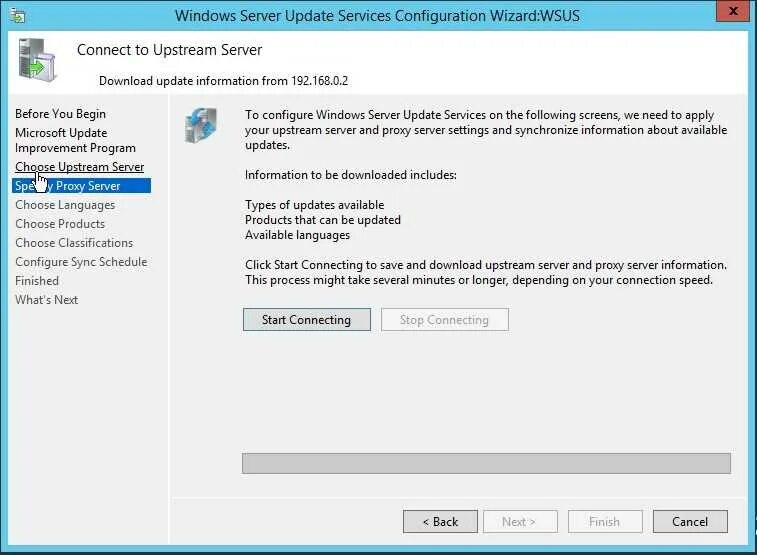 Updating configuration file. WSUS. Windows Server update services. Microsoft software update services. Update.