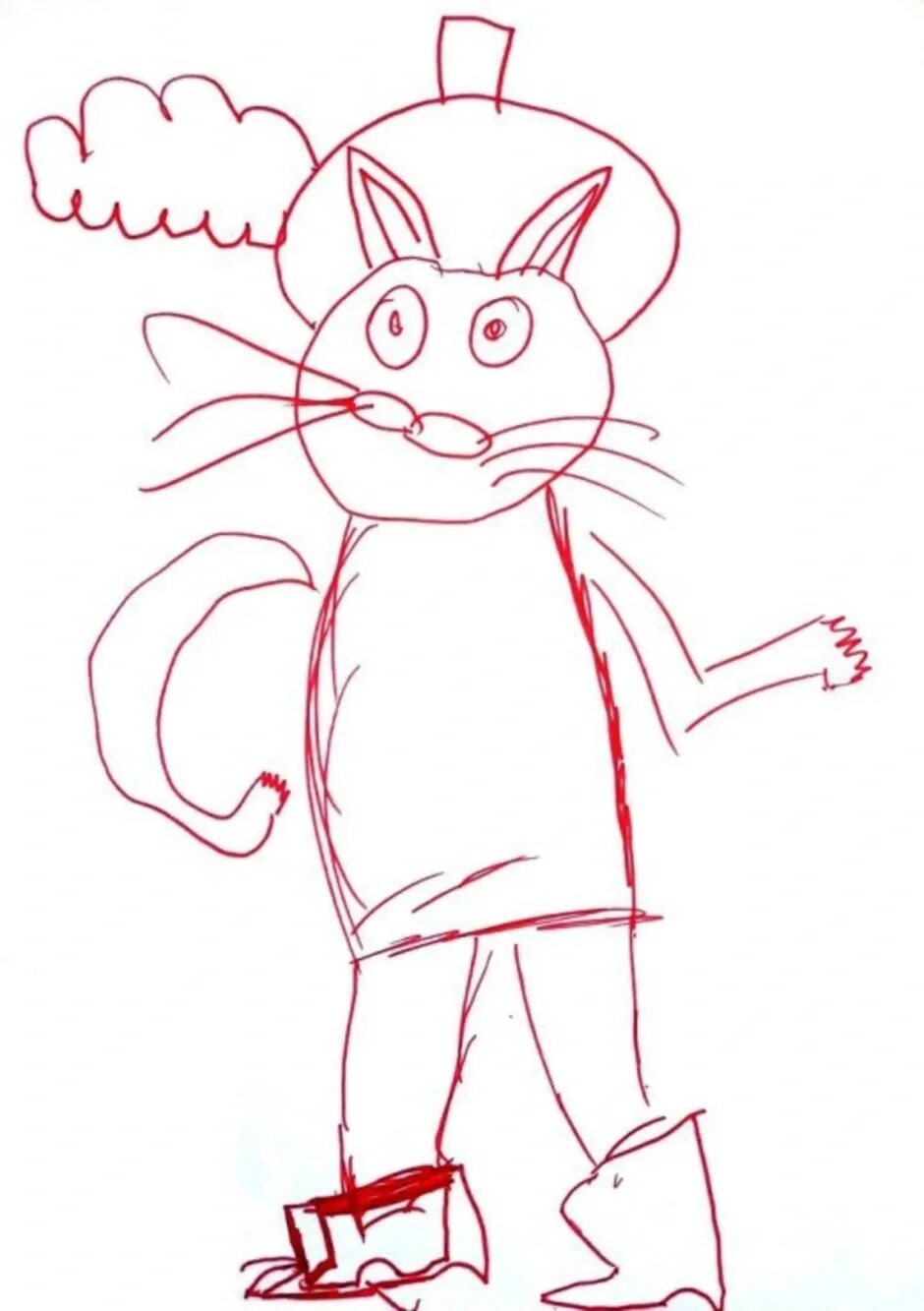 Кот в сапогах рисунок карандашом. Поэтапное рисование кота в сапогах. Пошаговый рисунок кота в сапогах. Рисуем кота в сапогах пошагово.