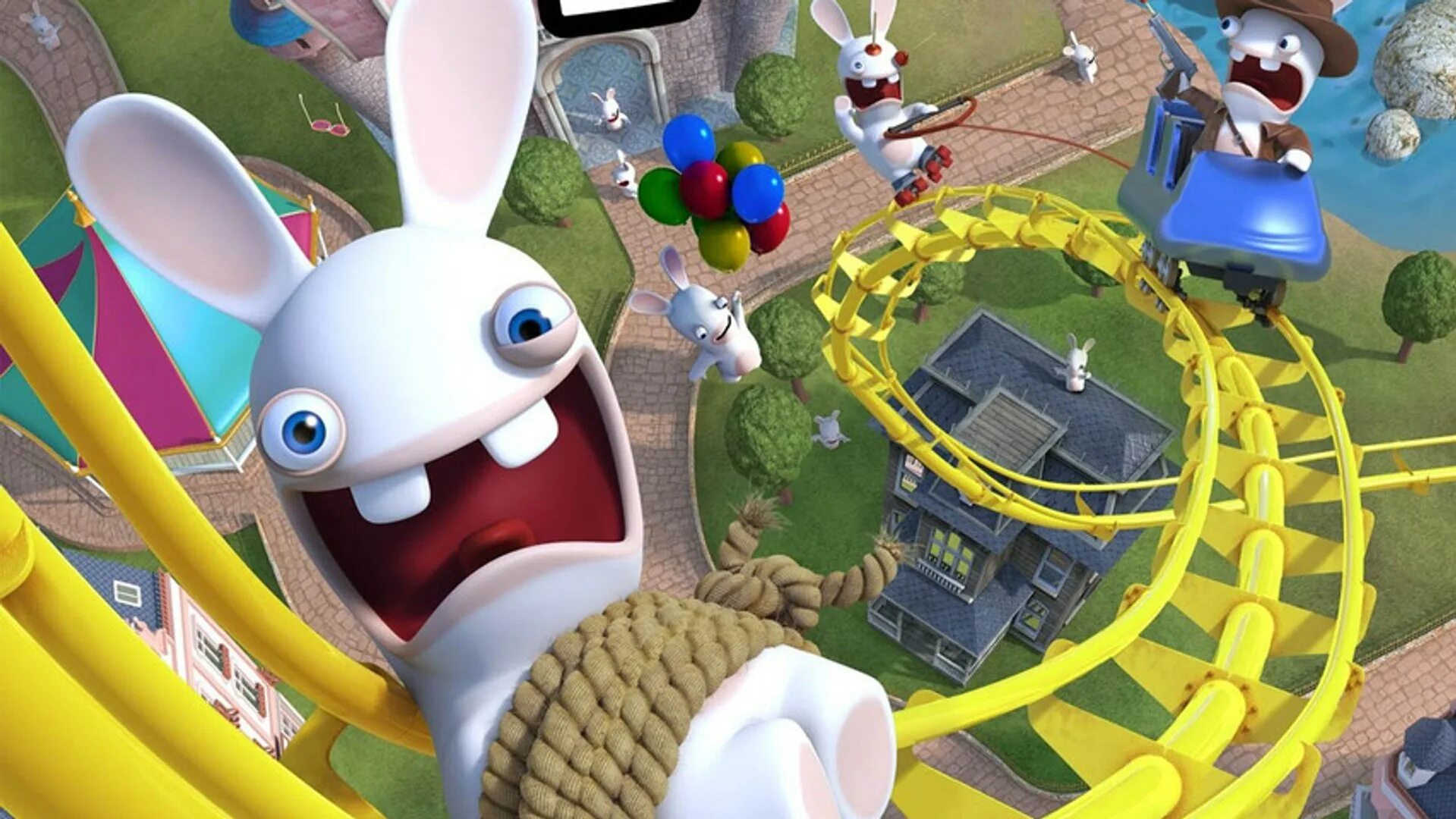 Включи кролик игра. Rabbids Land Wii u. Rabbids ps4. Rayman Rabbits ps4. Rabbids Invasion Land.