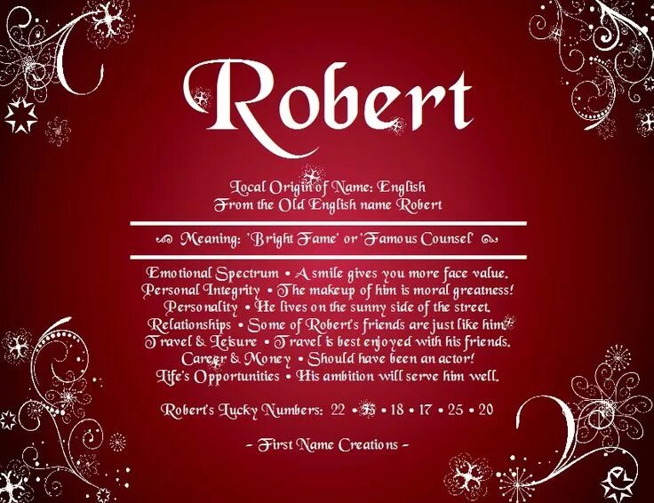 Name is robert me i my. Name is robert me i my