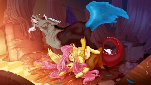 #1588336 - explicit, artist:thecuriousfool, discord, fluttershy, draconequu...