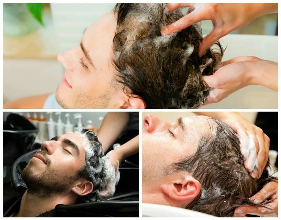 Мужчина моет волосы. Пилинг кожи головы для мужчин. Мытье головы мужчине. Мытье волос в салоне. Мытье мужской головы в салоне.