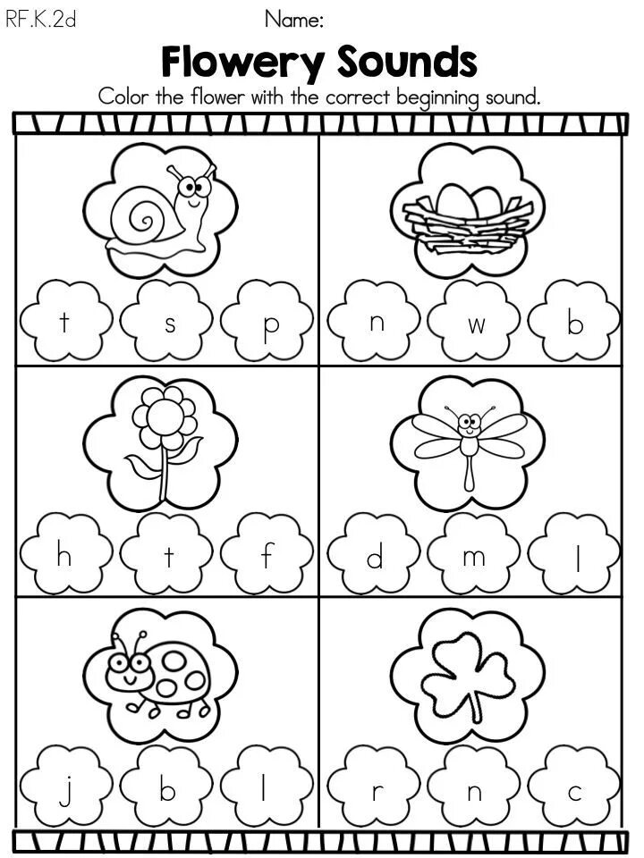 Spring worksheets for kids